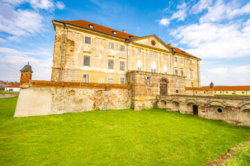 Old fortress and castle in small town Holic in Slovakia. Monumental Baroque-Classicist manor house.