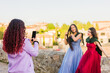 © Sangiao_Photography - Graduation ceremony photography with smartphone for social media. Hispanic woman student. Salamanca