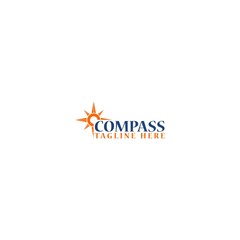 Wall Mural - Compass Concept Logo Design Template isolated on white background