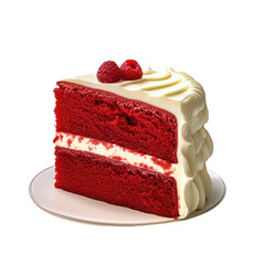 Red velvet cake isolated