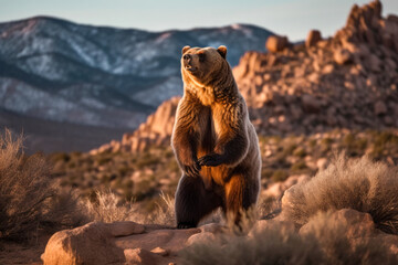 Sticker - A beautiful bear - Generative AI