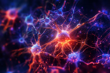 Microscopic Photo Of A Human Neuron In The Brain