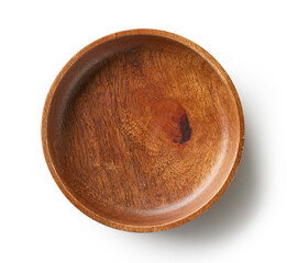 Canvas Print - empty wooden bowl