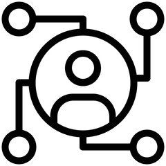Wall Mural - digital marketing vector line icons