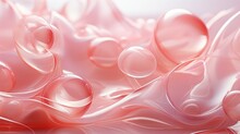 An Abstract Background With Pink Bubbles. Generative AI. 