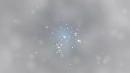 Wall Mural - Dust In Space Glittering Sparkling Particles Randomly Spin In The Air With Bokeh. holiday greeting party happy new year, christmas celebration awards ceremony video, party performance stage