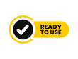 Ready to use vector icon. Black yellow color with checklist icon. Vector Illustration
