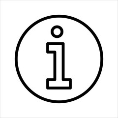 Information icon vector. Info and Faq icon symbol, vector illustration on white background
