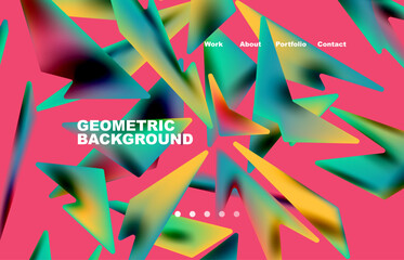 Wall Mural - Shards shape composition abstract background. Web page for website or mobile app wallpaper