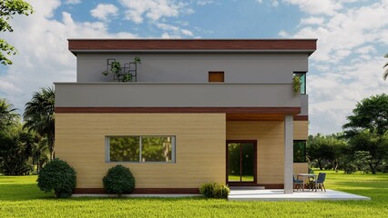 modern house render image