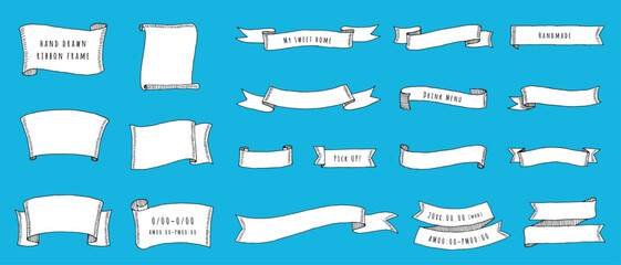 Wall Mural - hand drawn ribbon frame
