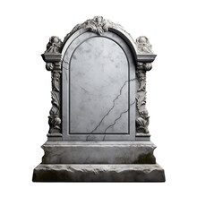 Tombstone Gravestone Isolated On Transparent Background, Generative AI
