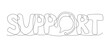 © ihorzigor - Support One line drawing isolated on white background
