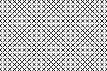 Black X cross seamless pattern with white background. Crosses structure tiles vector illustration.
