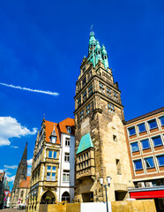 Poster - Stadthausturm, Town House Tower in Muenster, North Rhine-Westphalia, Germany