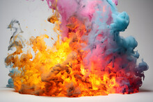 Multicolour Fire Background