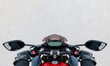 Top view hand hold handlebar motorcycle