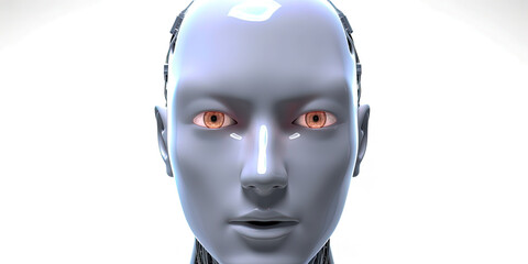 Poster - Robot with human face - Generative AI