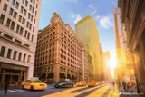 Fototapeta  - Street view of New York City - Generative AI