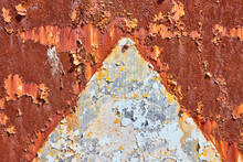 Silver Pyramid, Rusty Wall Background, Asset, Dirty Brown, Orange, Rusted Panel, Corroding