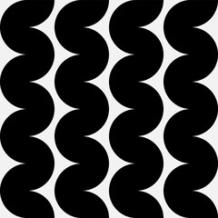 Wall Mural - Semicircle seamless pattern. Geometric background pattern, abstract modern monochrome trendy pattern.