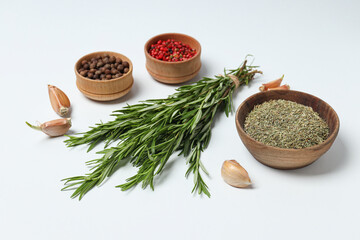 Wall Mural - Seasoning and spices, rosemary, concept of seasoning