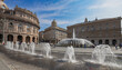 GENOA, ITALY, MAY 23, 2023 - View of De Ferrari square in the center city of Genoa, Italy