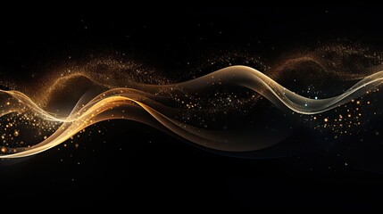 Wall Mural - modern abstract gold wave background