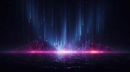 Wall Mural - abstract neon light particles