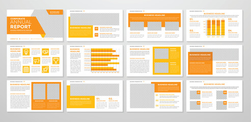 Wall Mural - business presentation template editable vector design