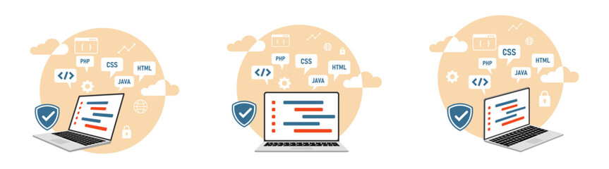 web developer web programmer illustration