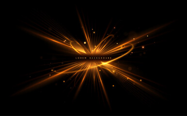 abstract light rays effect background with sparks