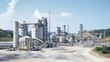 © WS Studio 1985 - Cement factory empty and without activity due to the industrial and labor crisis during confinement, with generative ai