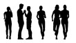 © KengVit14 - set of people silhouette illustration for healthcare medical and sport recreation exercise for good perfprmance and healthy