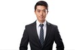 © AIGen - Asian Businessman in Smart Suit. Successful Vietnamese or Chinese Male Adult on White Background. Professional Business Person: Generative AI