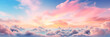 canvas print picture - Rosa Wolken auf blauem Himmel. Generiert mit KI 