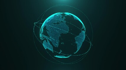 Globe digital data earth connect future technology abstract business.
Scientific growth network surrounding planet world concept.