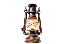 Old Oil Lamp Lantern Isolated On A White Background