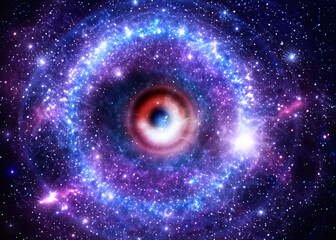 Wall Mural - nebula space picture, galaxy illustration, astronomy concept created with generative ai technology