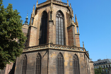 Sticker - collegiate church (saint-martin) in colmar in alsace (france)