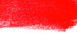 canvas print picture - Halb angestrichener Hintergrund mit roter Wasserfarbe