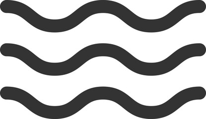 Wall Mural - Waves vector design. Water wave icon. Wavy lines isolated.