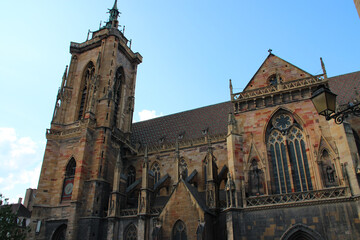 Sticker - collegiate church (saint-martin) in colmar in alsace (france)