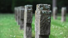 Crosses On Graveyard In Melaten Friedhof Cemetery