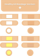set of bandage in vector eps