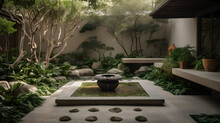 Garden Stone Park Architecture Water Fountain Japanese
