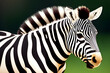 A zebra on a green meadow, Generative Ai