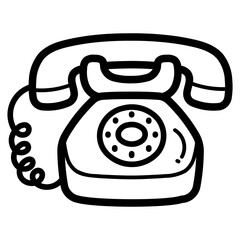 Wall Mural - telephone line icon style