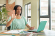 © kues1 - black afro woman looking serious showing open palm making stop gesture. studying concept