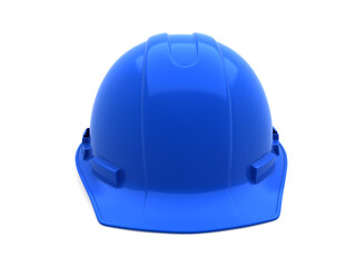 3d render blue safety helmet (clipping path)